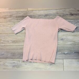 H&M Soft Pink Off-Shoulder 3/4 Sleeve Sweater Top Size Xxlarge